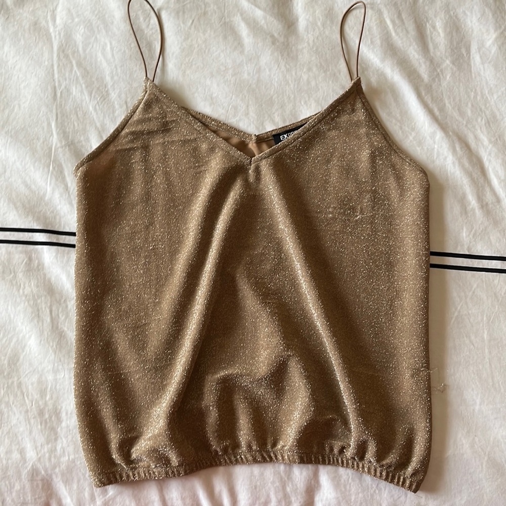 Express Gold Shimmer top